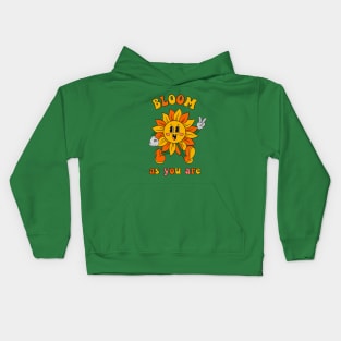 Groovy Sunflower | Bloom as you are Kids Hoodie